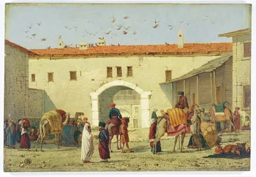 Karawanserei in Mylasa, Türkei, 1845